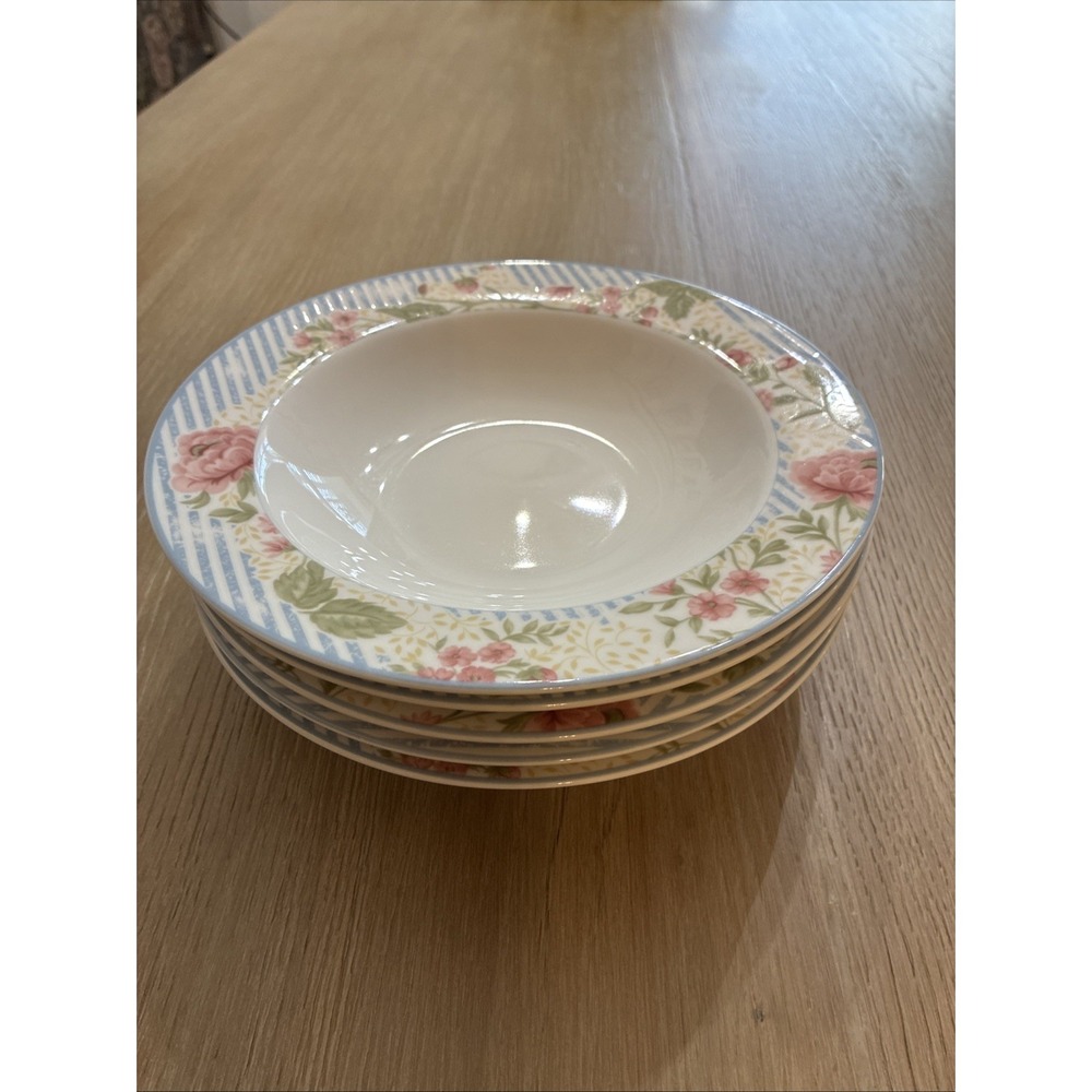 Guess Home Collection Decoupage Bowl Lot Of 5 9" VTG Cottagecore 1999